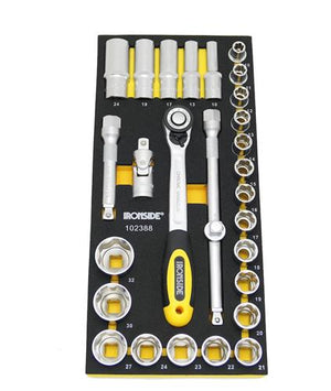Ironside modul værktøjssortiment topnøglesæt metrisk 1/2", 403mm