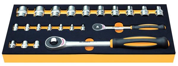 Ironside modul værktøjssortiment topnøglesæt Twist 1/4+1/2", 403mm