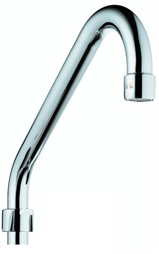 Svingbar J-tud 200 mm, krom G3/4 - Børma