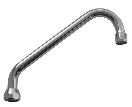 Svingtud universal J-tud 300 mm forkromet, svingbar utætningsløsning - Frese