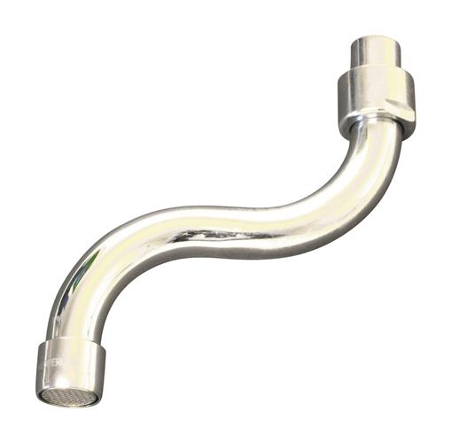 Svingbar S-tud 150 mm krom, G3/4 omløber, 22 mm luftblander - Børma