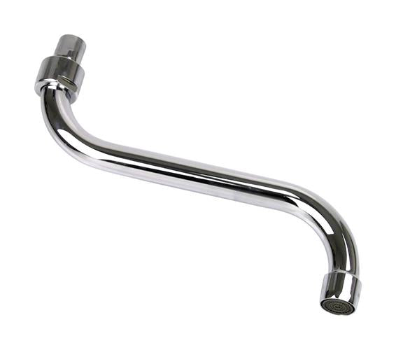 S-tud svingbar 300 mm krom G3/4 med luftblander 22 mm - Børma