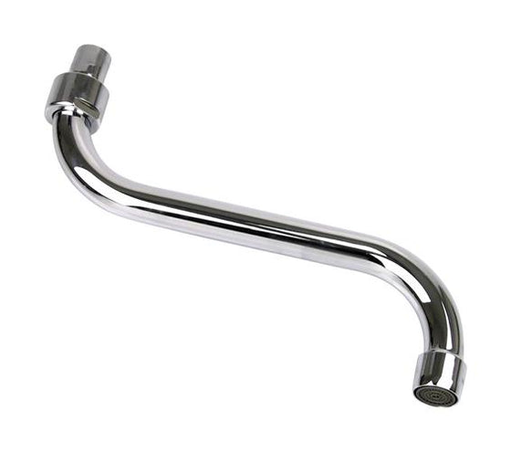 S-tud svingbar 300 mm krom G3/4 med luftblander 22 mm - Børma