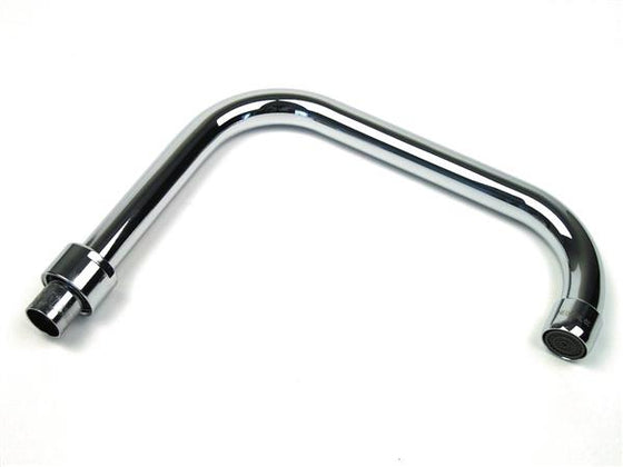 Svingbar U-tud krom 200 mm med 22 mm luftblander - Børma