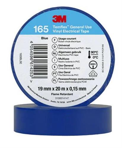 3M Temflex 166 vinyltape blå