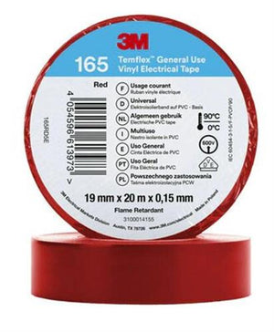 3M Temflex 165 vinyltape rød