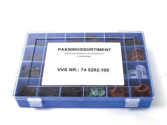 Pakningssæt 970 stk (27 størrelser) modstandsdygtig mod vand/olie/benzin - Netlager