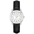 Burberry The Britain Diamonds hvid skive sort læder rem ur For Women BBY1806