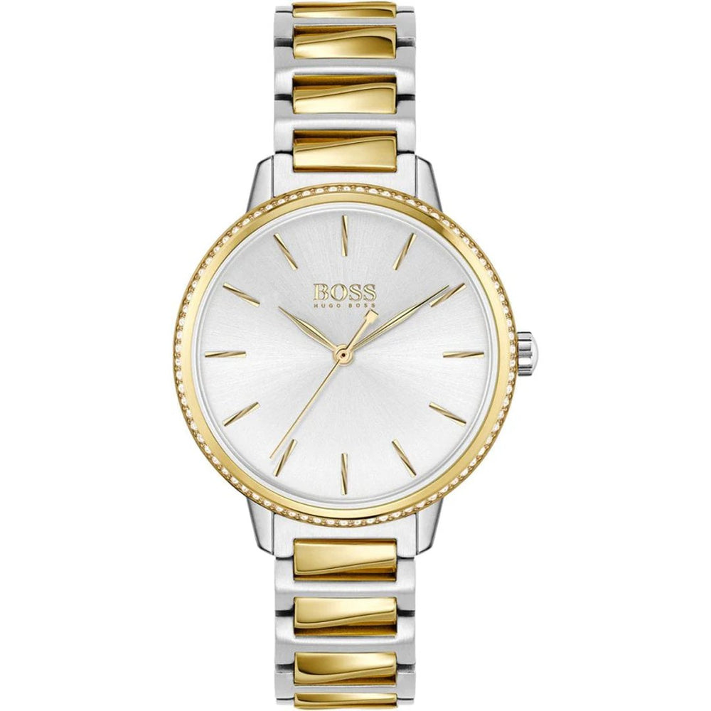 Hugo Boss dameur 1502568 Signature tofarvet rustfrit stål Analog
